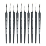 WeiZhuang Hook Line Pen Painting Hand-painted Watercolor Wolf Mint Hook Line Pen Painting Stroke Thin Line Brush, 10 PCS 00000 Dark Blue, 10 PCS 000 Dark Blue, 10 PCS 00 Dark Blue, 10 PCS 0 Dark Blue, 10 PCS 1 Dark Blue, 10 PCS 2 Dark Blue             ... 10 PCS 00000 Dark Blue