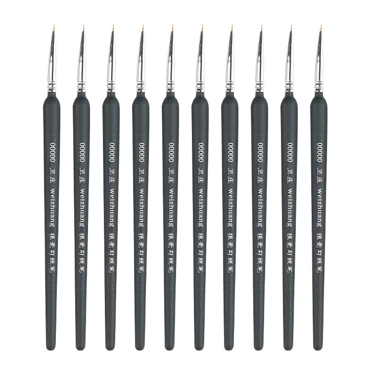 WeiZhuang Hook Line Pen Painting Hand-painted Watercolor Wolf Mint Hook Line Pen Painting Stroke Thin Line Brush, 10 PCS 00000 Dark Blue, 10 PCS 000 Dark Blue, 10 PCS 00 Dark Blue, 10 PCS 0 Dark Blue, 10 PCS 1 Dark Blue, 10 PCS 2 Dark Blue             ... 10 PCS 00000 Dark Blue