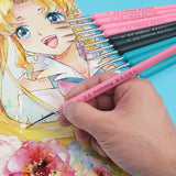 WeiZhuang Hook Line Pen Painting Hand-painted Watercolor Wolf Mint Hook Line Pen Painting Stroke Thin Line Brush, 10 PCS 00000 Dark Blue, 10 PCS 000 Dark Blue, 10 PCS 00 Dark Blue, 10 PCS 0 Dark Blue, 10 PCS 1 Dark Blue, 10 PCS 2 Dark Blue             ...