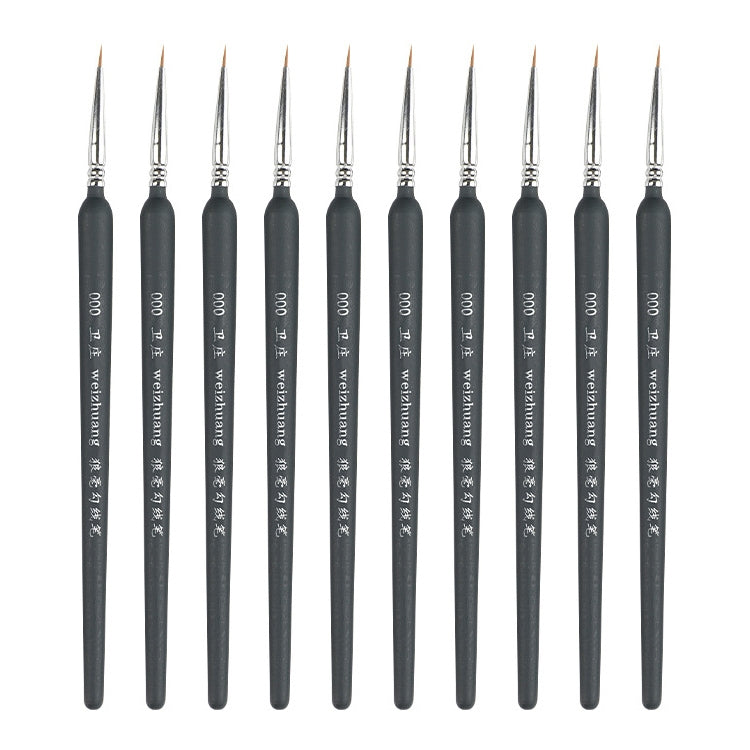 WeiZhuang Hook Line Pen Painting Hand-painted Watercolor Wolf Mint Hook Line Pen Painting Stroke Thin Line Brush, 10 PCS 00000 Dark Blue, 10 PCS 000 Dark Blue, 10 PCS 00 Dark Blue, 10 PCS 0 Dark Blue, 10 PCS 1 Dark Blue, 10 PCS 2 Dark Blue             ... 10 PCS 000 Dark Blue