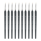 WeiZhuang Hook Line Pen Painting Hand-painted Watercolor Wolf Mint Hook Line Pen Painting Stroke Thin Line Brush, 10 PCS 00000 Dark Blue, 10 PCS 000 Dark Blue, 10 PCS 00 Dark Blue, 10 PCS 0 Dark Blue, 10 PCS 1 Dark Blue, 10 PCS 2 Dark Blue             ... 10 PCS 000 Dark Blue