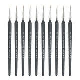 WeiZhuang Hook Line Pen Painting Hand-painted Watercolor Wolf Mint Hook Line Pen Painting Stroke Thin Line Brush, 10 PCS 00000 Dark Blue, 10 PCS 000 Dark Blue, 10 PCS 00 Dark Blue, 10 PCS 0 Dark Blue, 10 PCS 1 Dark Blue, 10 PCS 2 Dark Blue             ... 10 PCS 00 Dark Blue