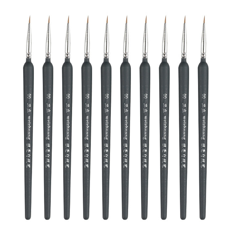 WeiZhuang Hook Line Pen Painting Hand-painted Watercolor Wolf Mint Hook Line Pen Painting Stroke Thin Line Brush, 10 PCS 00000 Dark Blue, 10 PCS 000 Dark Blue, 10 PCS 00 Dark Blue, 10 PCS 0 Dark Blue, 10 PCS 1 Dark Blue, 10 PCS 2 Dark Blue             ... 10 PCS 00 Dark Blue