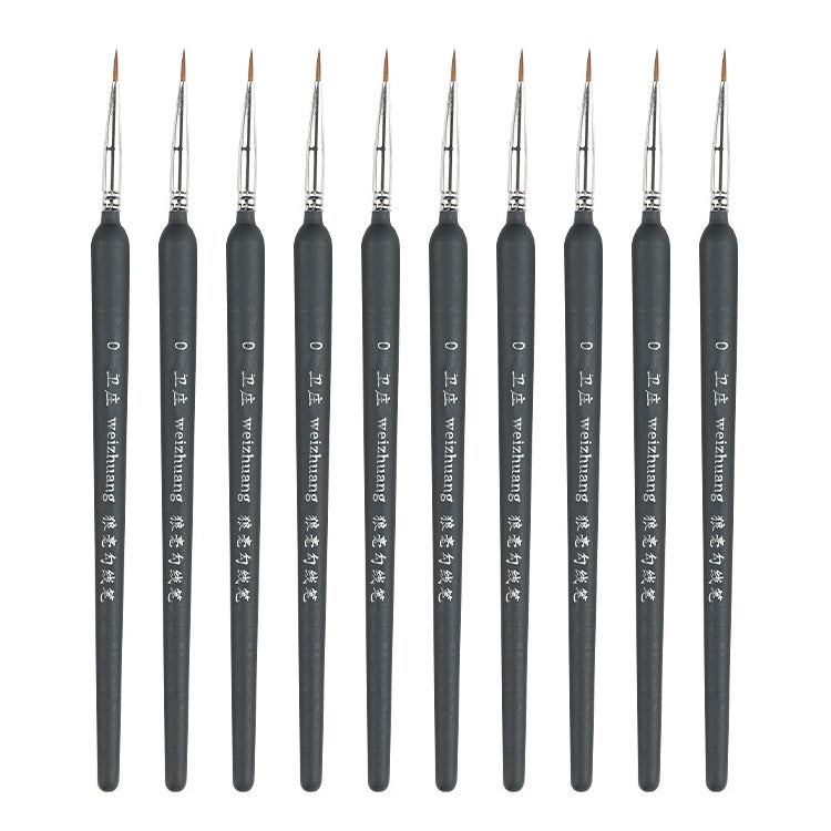 WeiZhuang Hook Line Pen Painting Hand-painted Watercolor Wolf Mint Hook Line Pen Painting Stroke Thin Line Brush, 10 PCS 00000 Dark Blue, 10 PCS 000 Dark Blue, 10 PCS 00 Dark Blue, 10 PCS 0 Dark Blue, 10 PCS 1 Dark Blue, 10 PCS 2 Dark Blue             ... 10 PCS 0 Dark Blue