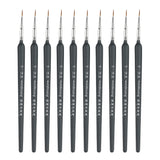 WeiZhuang Hook Line Pen Painting Hand-painted Watercolor Wolf Mint Hook Line Pen Painting Stroke Thin Line Brush, 10 PCS 00000 Dark Blue, 10 PCS 000 Dark Blue, 10 PCS 00 Dark Blue, 10 PCS 0 Dark Blue, 10 PCS 1 Dark Blue, 10 PCS 2 Dark Blue             ... 10 PCS 0 Dark Blue