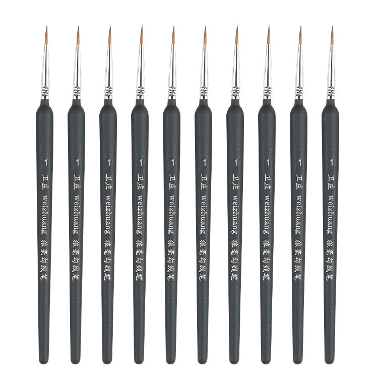 WeiZhuang Hook Line Pen Painting Hand-painted Watercolor Wolf Mint Hook Line Pen Painting Stroke Thin Line Brush, 10 PCS 00000 Dark Blue, 10 PCS 000 Dark Blue, 10 PCS 00 Dark Blue, 10 PCS 0 Dark Blue, 10 PCS 1 Dark Blue, 10 PCS 2 Dark Blue             ... 10 PCS 1 Dark Blue