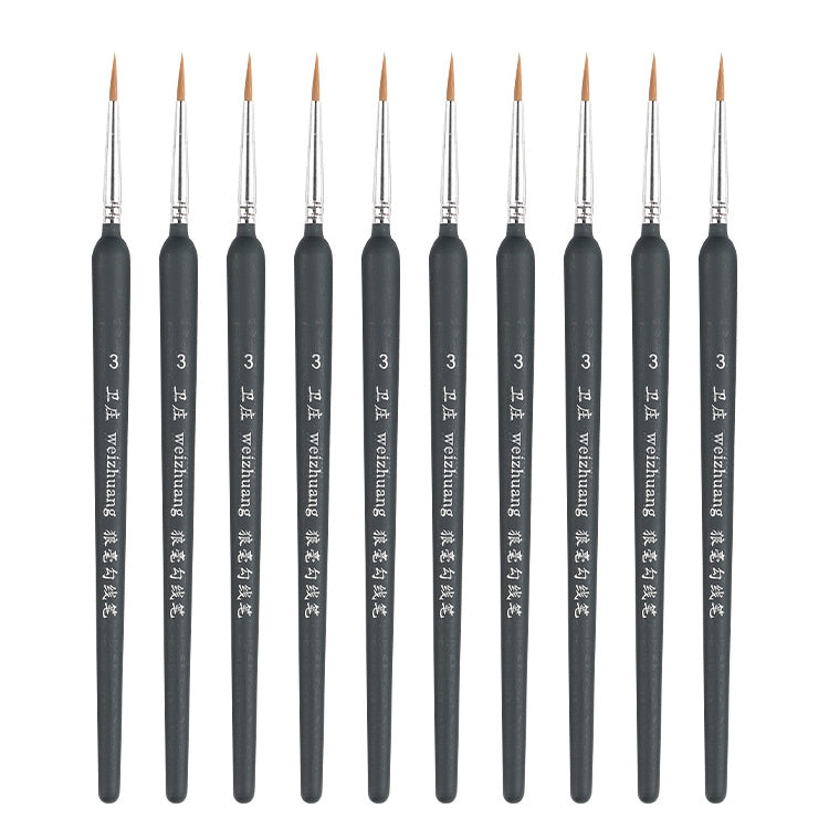 WeiZhuang Hook Line Pen Painting Hand-painted Watercolor Wolf Mint Hook Line Pen Painting Stroke Thin Line Brush, 10 PCS 00000 Dark Blue, 10 PCS 000 Dark Blue, 10 PCS 00 Dark Blue, 10 PCS 0 Dark Blue, 10 PCS 1 Dark Blue, 10 PCS 2 Dark Blue             ... 10 PCS 3 Dark Blue