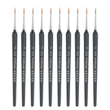 WeiZhuang Hook Line Pen Painting Hand-painted Watercolor Wolf Mint Hook Line Pen Painting Stroke Thin Line Brush, 10 PCS 00000 Dark Blue, 10 PCS 000 Dark Blue, 10 PCS 00 Dark Blue, 10 PCS 0 Dark Blue, 10 PCS 1 Dark Blue, 10 PCS 2 Dark Blue             ... 10 PCS 3 Dark Blue