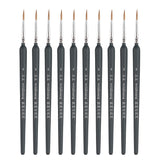 WeiZhuang Hook Line Pen Painting Hand-painted Watercolor Wolf Mint Hook Line Pen Painting Stroke Thin Line Brush, 10 PCS 00000 Dark Blue, 10 PCS 000 Dark Blue, 10 PCS 00 Dark Blue, 10 PCS 0 Dark Blue, 10 PCS 1 Dark Blue, 10 PCS 2 Dark Blue             ... 10 PCS 4 Dark Blue