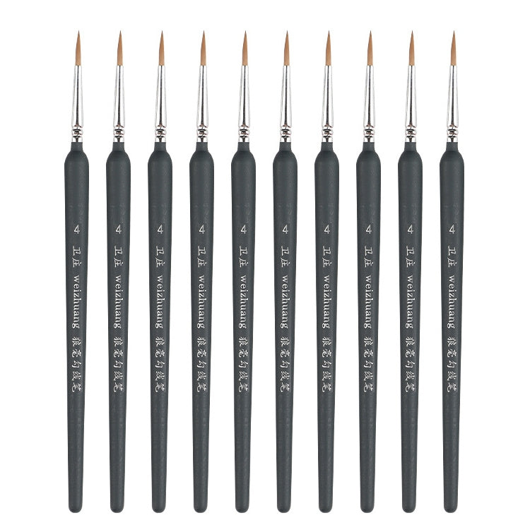 WeiZhuang Hook Line Pen Painting Hand-painted Watercolor Wolf Mint Hook Line Pen Painting Stroke Thin Line Brush, 10 PCS 00000 Dark Blue, 10 PCS 000 Dark Blue, 10 PCS 00 Dark Blue, 10 PCS 0 Dark Blue, 10 PCS 1 Dark Blue, 10 PCS 2 Dark Blue             ... 10 PCS 4 Dark Blue