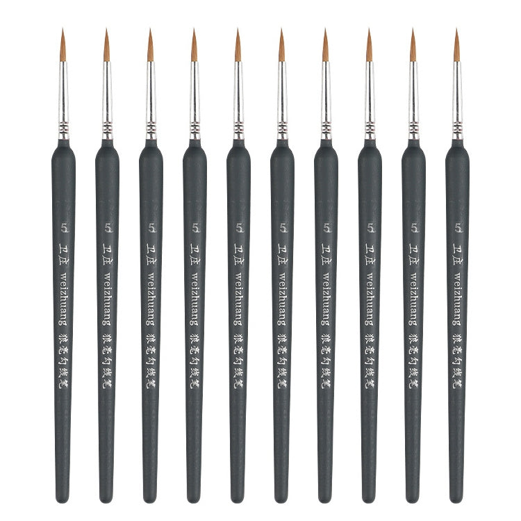 WeiZhuang Hook Line Pen Painting Hand-painted Watercolor Wolf Mint Hook Line Pen Painting Stroke Thin Line Brush, 10 PCS 00000 Dark Blue, 10 PCS 000 Dark Blue, 10 PCS 00 Dark Blue, 10 PCS 0 Dark Blue, 10 PCS 1 Dark Blue, 10 PCS 2 Dark Blue             ... 10 PCS 5 Dark Blue