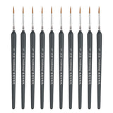 WeiZhuang Hook Line Pen Painting Hand-painted Watercolor Wolf Mint Hook Line Pen Painting Stroke Thin Line Brush, 10 PCS 00000 Dark Blue, 10 PCS 000 Dark Blue, 10 PCS 00 Dark Blue, 10 PCS 0 Dark Blue, 10 PCS 1 Dark Blue, 10 PCS 2 Dark Blue             ... 10 PCS 5 Dark Blue