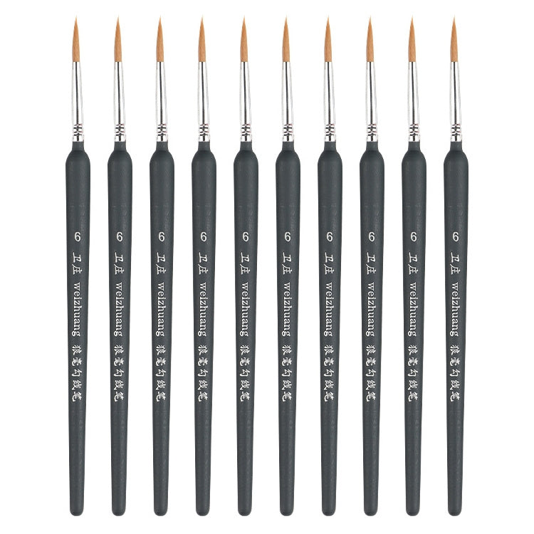 WeiZhuang Hook Line Pen Painting Hand-painted Watercolor Wolf Mint Hook Line Pen Painting Stroke Thin Line Brush, 10 PCS 00000 Dark Blue, 10 PCS 000 Dark Blue, 10 PCS 00 Dark Blue, 10 PCS 0 Dark Blue, 10 PCS 1 Dark Blue, 10 PCS 2 Dark Blue             ... 10 PCS 6 Dark Blue