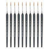 WeiZhuang Hook Line Pen Painting Hand-painted Watercolor Wolf Mint Hook Line Pen Painting Stroke Thin Line Brush, 10 PCS 00000 Dark Blue, 10 PCS 000 Dark Blue, 10 PCS 00 Dark Blue, 10 PCS 0 Dark Blue, 10 PCS 1 Dark Blue, 10 PCS 2 Dark Blue             ... 10 PCS 6 Dark Blue