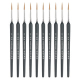 WeiZhuang Hook Line Pen Painting Hand-painted Watercolor Wolf Mint Hook Line Pen Painting Stroke Thin Line Brush, 10 PCS 00000 Dark Blue, 10 PCS 000 Dark Blue, 10 PCS 00 Dark Blue, 10 PCS 0 Dark Blue, 10 PCS 1 Dark Blue, 10 PCS 2 Dark Blue             ... 10 PCS 7 Dark Blue