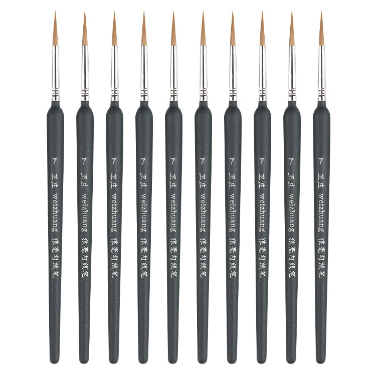WeiZhuang Hook Line Pen Painting Hand-painted Watercolor Wolf Mint Hook Line Pen Painting Stroke Thin Line Brush, 10 PCS 00000 Dark Blue, 10 PCS 000 Dark Blue, 10 PCS 00 Dark Blue, 10 PCS 0 Dark Blue, 10 PCS 1 Dark Blue, 10 PCS 2 Dark Blue             ... 10 PCS 7 Dark Blue