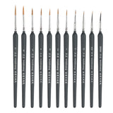 WeiZhuang Hook Line Pen Painting Hand-painted Watercolor Wolf Mint Hook Line Pen Painting Stroke Thin Line Brush, 10 PCS 00000 Dark Blue, 10 PCS 000 Dark Blue, 10 PCS 00 Dark Blue, 10 PCS 0 Dark Blue, 10 PCS 1 Dark Blue, 10 PCS 2 Dark Blue             ... 11 PCS Full Sets Dark Blue