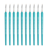 WeiZhuang Hook Line Pen Painting Hand-painted Watercolor Wolf Mint Hook Line Pen Painting Stroke Thin Line Brush, 10 PCS 00000 Dark Blue, 10 PCS 000 Dark Blue, 10 PCS 00 Dark Blue, 10 PCS 0 Dark Blue, 10 PCS 1 Dark Blue, 10 PCS 2 Dark Blue             ... 10 PCS 00000 Sky Blue