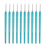 WeiZhuang Hook Line Pen Painting Hand-painted Watercolor Wolf Mint Hook Line Pen Painting Stroke Thin Line Brush, 10 PCS 00000 Dark Blue, 10 PCS 000 Dark Blue, 10 PCS 00 Dark Blue, 10 PCS 0 Dark Blue, 10 PCS 1 Dark Blue, 10 PCS 2 Dark Blue             ... 10 PCS 000 Sky Blue