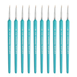 WeiZhuang Hook Line Pen Painting Hand-painted Watercolor Wolf Mint Hook Line Pen Painting Stroke Thin Line Brush, 10 PCS 00000 Dark Blue, 10 PCS 000 Dark Blue, 10 PCS 00 Dark Blue, 10 PCS 0 Dark Blue, 10 PCS 1 Dark Blue, 10 PCS 2 Dark Blue             ... 10 PCS 00 Sky Blue