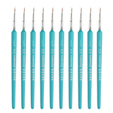 WeiZhuang Hook Line Pen Painting Hand-painted Watercolor Wolf Mint Hook Line Pen Painting Stroke Thin Line Brush, 10 PCS 00000 Dark Blue, 10 PCS 000 Dark Blue, 10 PCS 00 Dark Blue, 10 PCS 0 Dark Blue, 10 PCS 1 Dark Blue, 10 PCS 2 Dark Blue             ... 10 PCS 0 Sky Blue