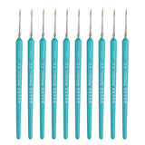 WeiZhuang Hook Line Pen Painting Hand-painted Watercolor Wolf Mint Hook Line Pen Painting Stroke Thin Line Brush, 10 PCS 00000 Dark Blue, 10 PCS 000 Dark Blue, 10 PCS 00 Dark Blue, 10 PCS 0 Dark Blue, 10 PCS 1 Dark Blue, 10 PCS 2 Dark Blue             ... 10 PCS 1 Sky Blue