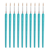 WeiZhuang Hook Line Pen Painting Hand-painted Watercolor Wolf Mint Hook Line Pen Painting Stroke Thin Line Brush, 10 PCS 00000 Dark Blue, 10 PCS 000 Dark Blue, 10 PCS 00 Dark Blue, 10 PCS 0 Dark Blue, 10 PCS 1 Dark Blue, 10 PCS 2 Dark Blue             ... 10 PCS 4 Sky Blue