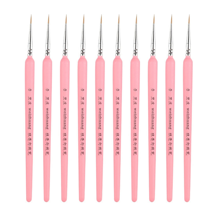 WeiZhuang Hook Line Pen Painting Hand-painted Watercolor Wolf Mint Hook Line Pen Painting Stroke Thin Line Brush, 10 PCS 00000 Dark Blue, 10 PCS 000 Dark Blue, 10 PCS 00 Dark Blue, 10 PCS 0 Dark Blue, 10 PCS 1 Dark Blue, 10 PCS 2 Dark Blue             ... 10 PCS 0 Pink