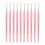 WeiZhuang Hook Line Pen Painting Hand-painted Watercolor Wolf Mint Hook Line Pen Painting Stroke Thin Line Brush, 10 PCS 00000 Dark Blue, 10 PCS 000 Dark Blue, 10 PCS 00 Dark Blue, 10 PCS 0 Dark Blue, 10 PCS 1 Dark Blue, 10 PCS 2 Dark Blue             ... 10 PCS 1 Pink