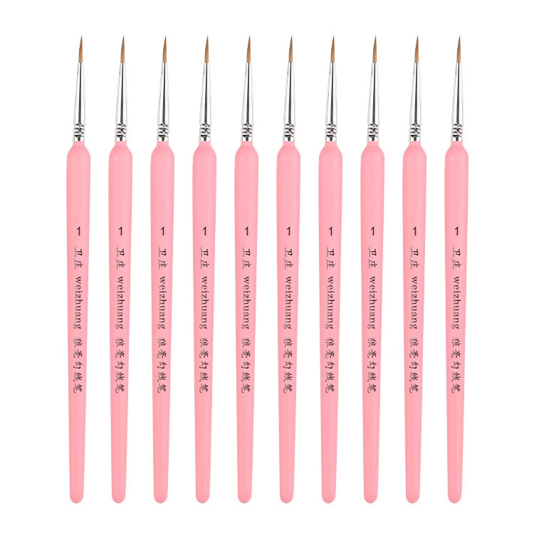 WeiZhuang Hook Line Pen Painting Hand-painted Watercolor Wolf Mint Hook Line Pen Painting Stroke Thin Line Brush, 10 PCS 00000 Dark Blue, 10 PCS 000 Dark Blue, 10 PCS 00 Dark Blue, 10 PCS 0 Dark Blue, 10 PCS 1 Dark Blue, 10 PCS 2 Dark Blue             ... 10 PCS 1 Pink