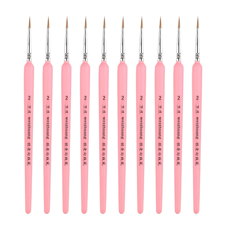 WeiZhuang Hook Line Pen Painting Hand-painted Watercolor Wolf Mint Hook Line Pen Painting Stroke Thin Line Brush, 10 PCS 00000 Dark Blue, 10 PCS 000 Dark Blue, 10 PCS 00 Dark Blue, 10 PCS 0 Dark Blue, 10 PCS 1 Dark Blue, 10 PCS 2 Dark Blue             ... 10 PCS 2 Pink