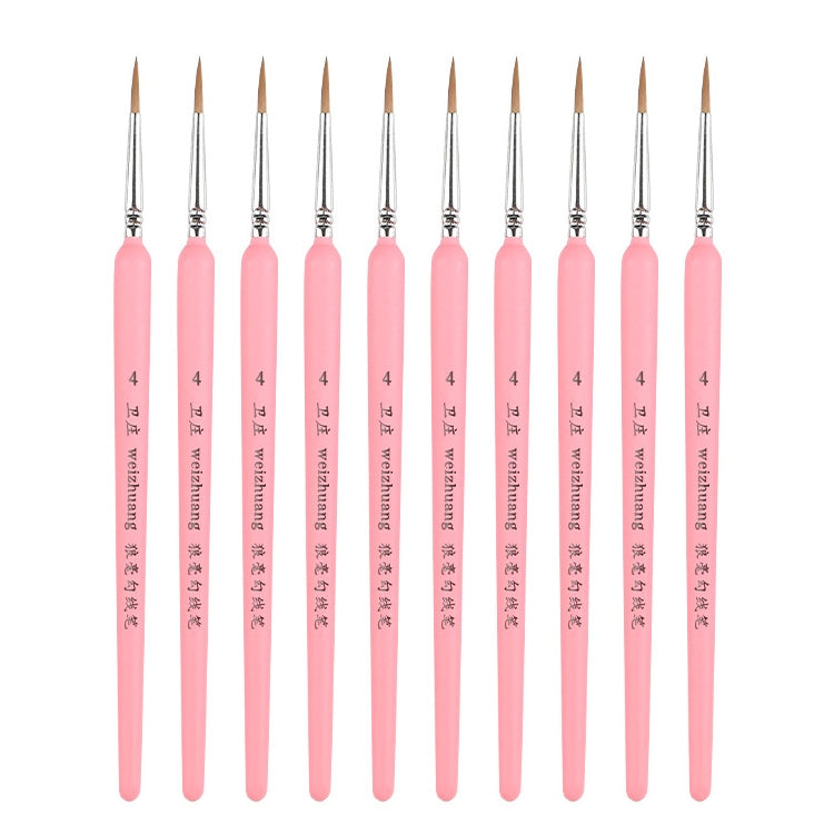 WeiZhuang Hook Line Pen Painting Hand-painted Watercolor Wolf Mint Hook Line Pen Painting Stroke Thin Line Brush, 10 PCS 00000 Dark Blue, 10 PCS 000 Dark Blue, 10 PCS 00 Dark Blue, 10 PCS 0 Dark Blue, 10 PCS 1 Dark Blue, 10 PCS 2 Dark Blue             ... 10 PCS 4 Pink