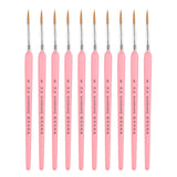 WeiZhuang Hook Line Pen Painting Hand-painted Watercolor Wolf Mint Hook Line Pen Painting Stroke Thin Line Brush, 10 PCS 00000 Dark Blue, 10 PCS 000 Dark Blue, 10 PCS 00 Dark Blue, 10 PCS 0 Dark Blue, 10 PCS 1 Dark Blue, 10 PCS 2 Dark Blue             ... 10 PCS 6 Pink