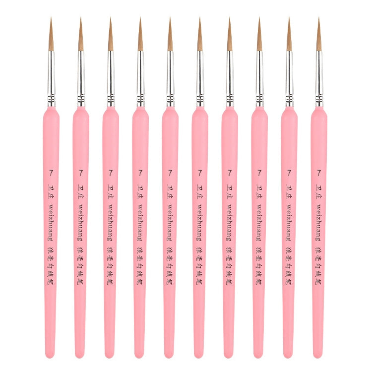 WeiZhuang Hook Line Pen Painting Hand-painted Watercolor Wolf Mint Hook Line Pen Painting Stroke Thin Line Brush, 10 PCS 00000 Dark Blue, 10 PCS 000 Dark Blue, 10 PCS 00 Dark Blue, 10 PCS 0 Dark Blue, 10 PCS 1 Dark Blue, 10 PCS 2 Dark Blue             ... 10 PCS 7 Pink