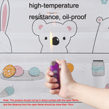 5 PCS Kitchen Cabinet Stove Range Hood Oil-Proof Self-Adhesive Sticker, Transparent Type