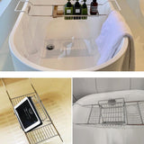 304 Stainless Steel Bathtub Rack Retractable Bracket Bathroom Shelf, Stainless Steel Bathtub Rack