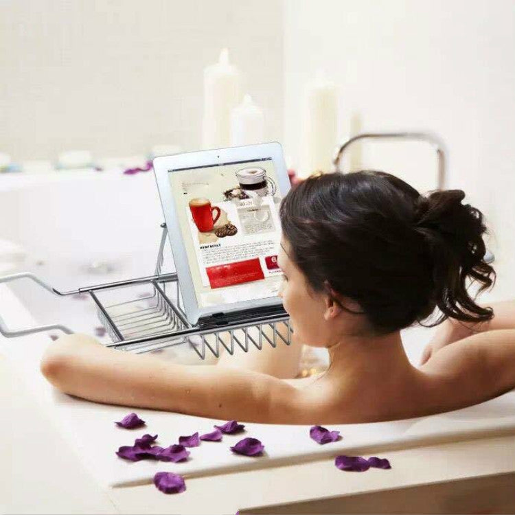 304 Stainless Steel Bathtub Rack Retractable Bracket Bathroom Shelf, Stainless Steel Bathtub Rack