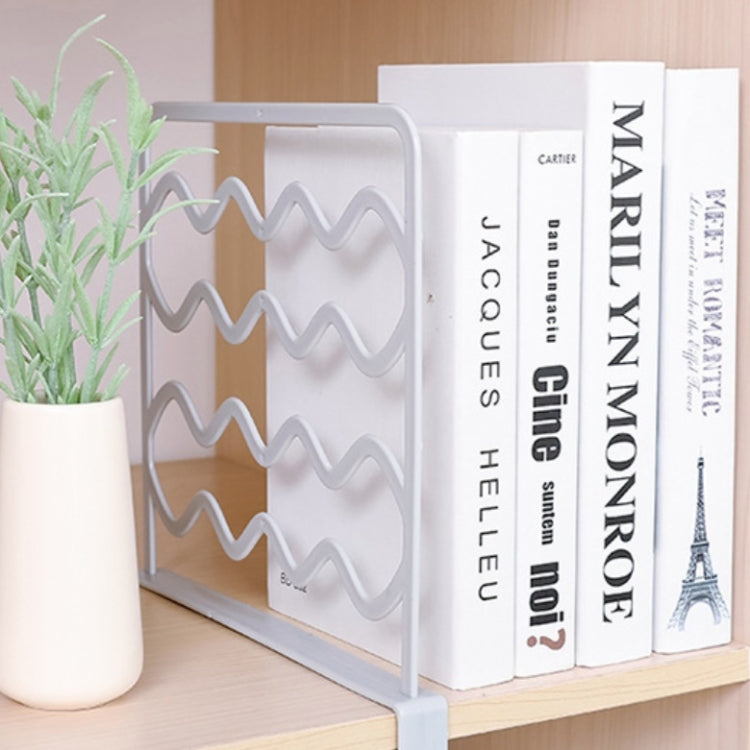 Wardrobe Layered Partitions Bookcase Storage Partitions Freely Partition Bars, White, Gray