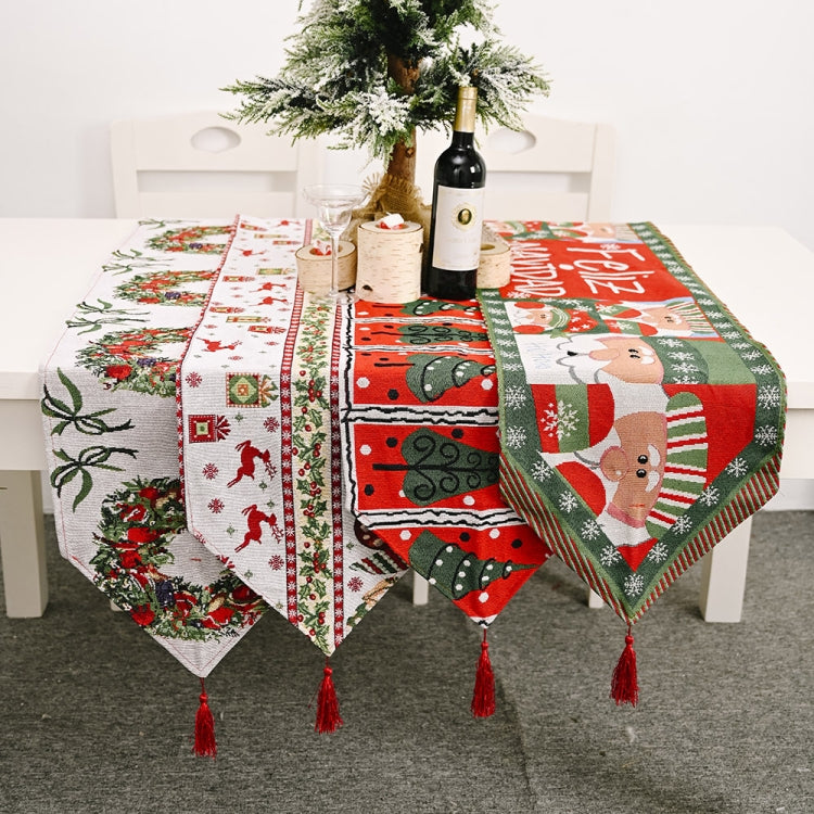 Creative Christmas Home Decoration Items Knitted Tablecloth Dining Table, Senior, Deer, Tree models, Garland