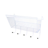 Dormitory Upper Bunk Bedside Storage Rack Bedside Hanging Basket Hook, Black Hanging Basket + Black Hook, White Hanging Basket + White Hook