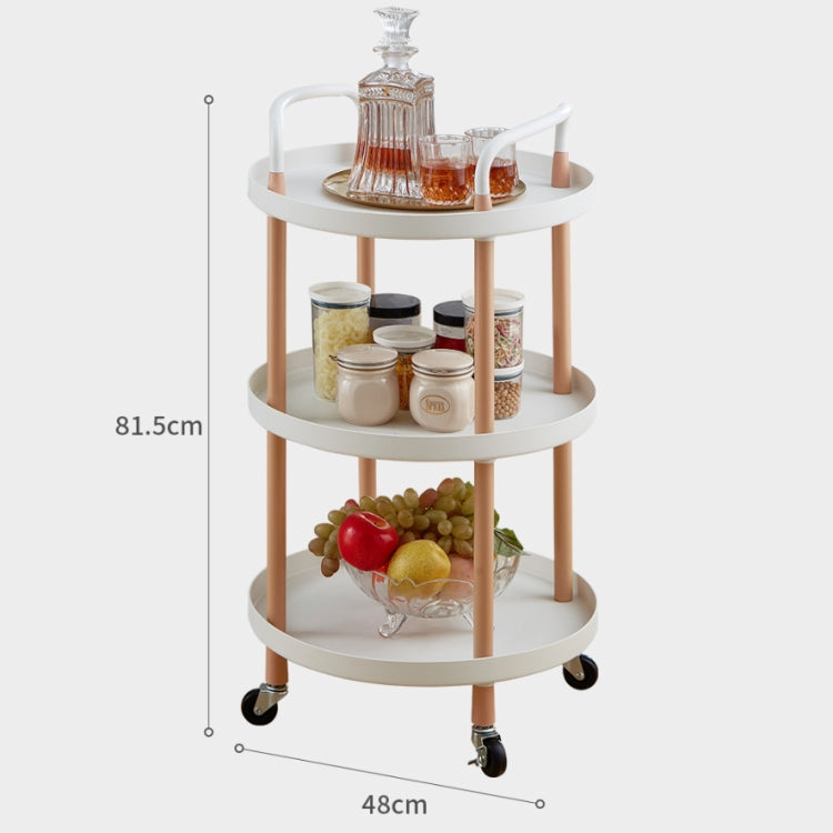 Luxury Movable Trolley Simple Kitchen Living Room Storage Tea Set Rack, Three Layers, Two Layers
