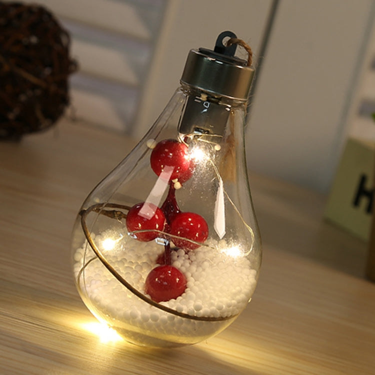 2 PCS LED Transparent Christmas Plastic Bulb Ball Christmas Tree Decoration Pendant, Style 1, Style 2, Style 3, Style 4, Style 5