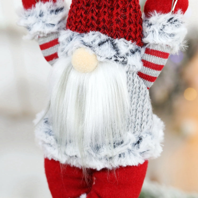 Faceless Skydiving Santa Claus Christmas Window Hanging Decorations, Red Hat, Grey Hat