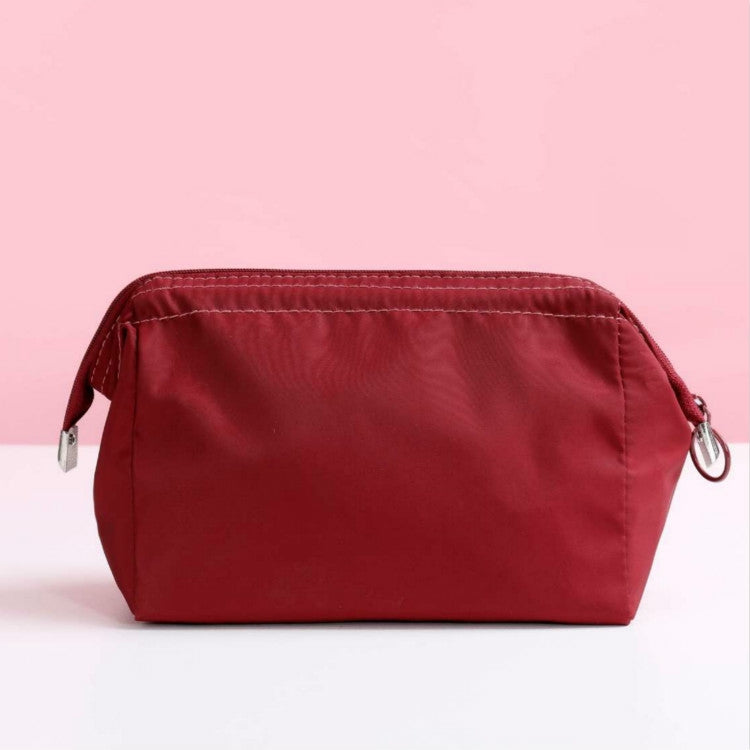 Waterproof Cosmetic Bag Travel Portable Toilet Bag Multifunctional Storage Bag Wine Red