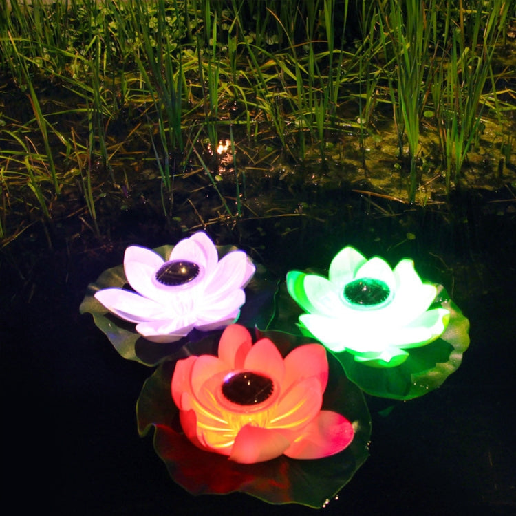 Solar Outdoor Waterproof Floating Light Garden Courtyard Lotus Light, Pink, Light Yellow, White, Purple, Red