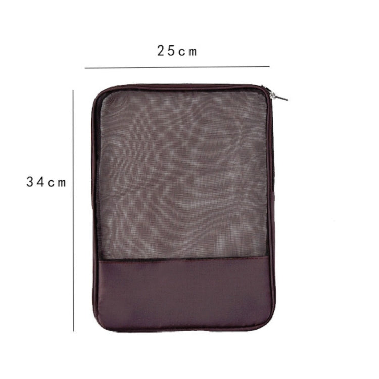 Translucent Mesh Zipper File Bag Special Stationery Storage Bag For Student Exams Random Colour, Stationery Storage Bag