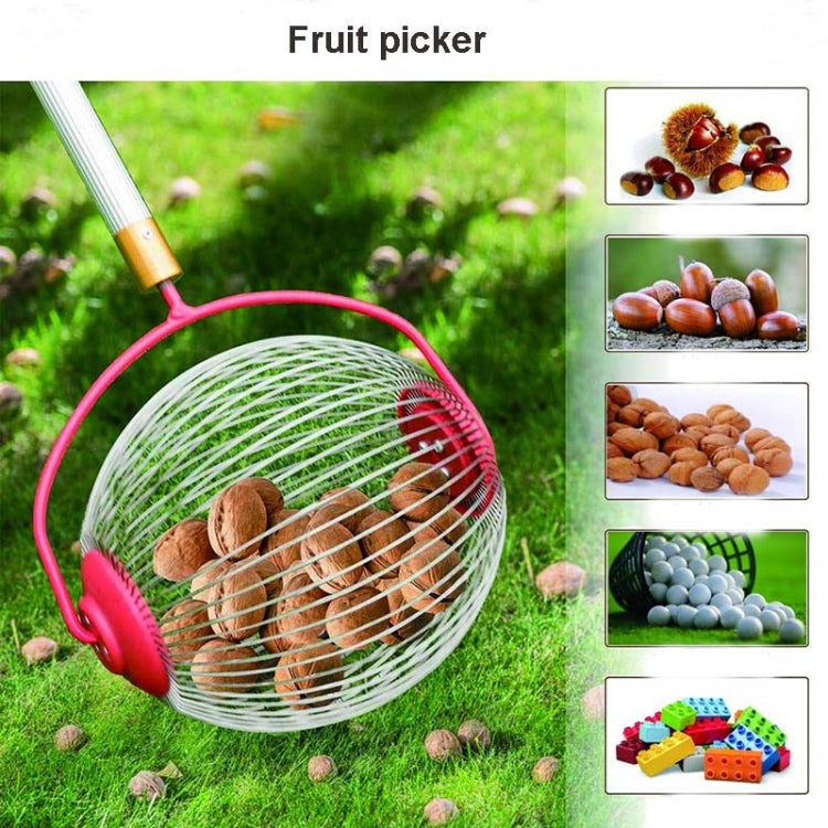 Garden Tools Nut Collector Fruit Picker Picking Walnut Picking Chestnut Picker, Telescopic Rod+Small Scroll Wheel, Telescopic Rod+Big Scroll Wheel