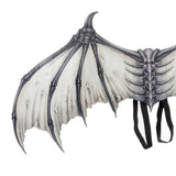 Halloween Carnival Party Props Creative Foldable Non-woven Fabric Devil Bone Wings, White Black Bone, Black White Bone