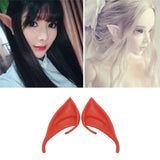 1pair Halloween Elf Latex Ears Cosplay Props, 10cm, 12cm 10cm Red