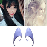 1pair Halloween Elf Latex Ears Cosplay Props, 10cm, 12cm 10cm Purple
